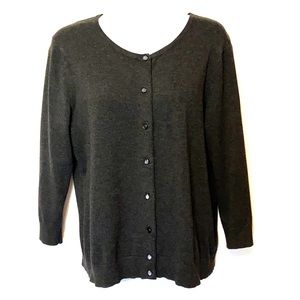 Cable & Gauge Gray Cardigan Button Up Sweater